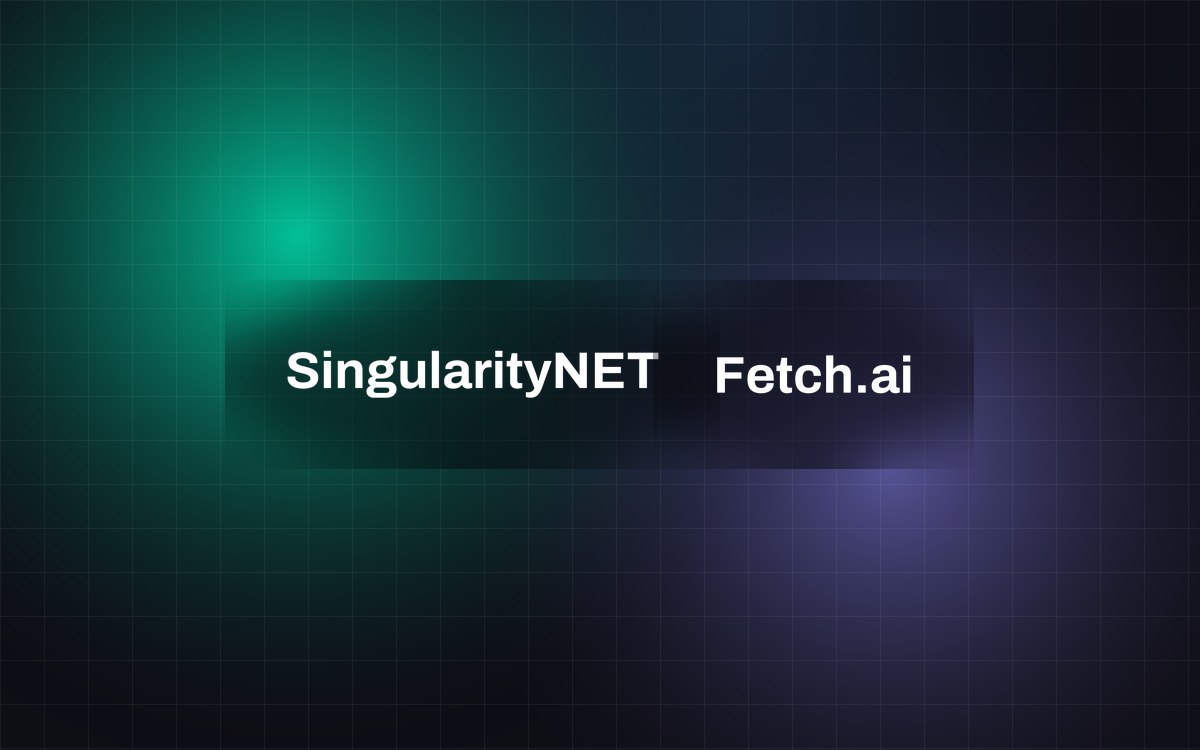 Abstract EMRGNG cover image for a story about SingularityNET, Fetch.ai