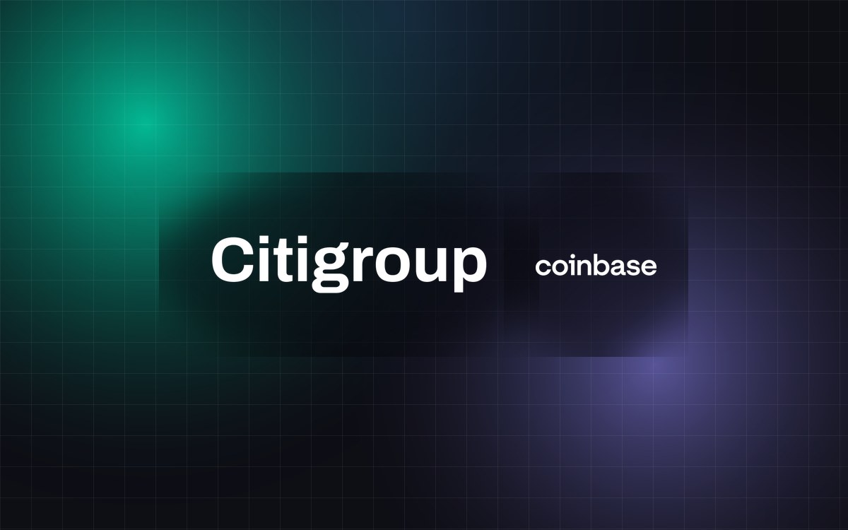 Abstract EMRGNG cover image for a story about Citigroup, Coinbase