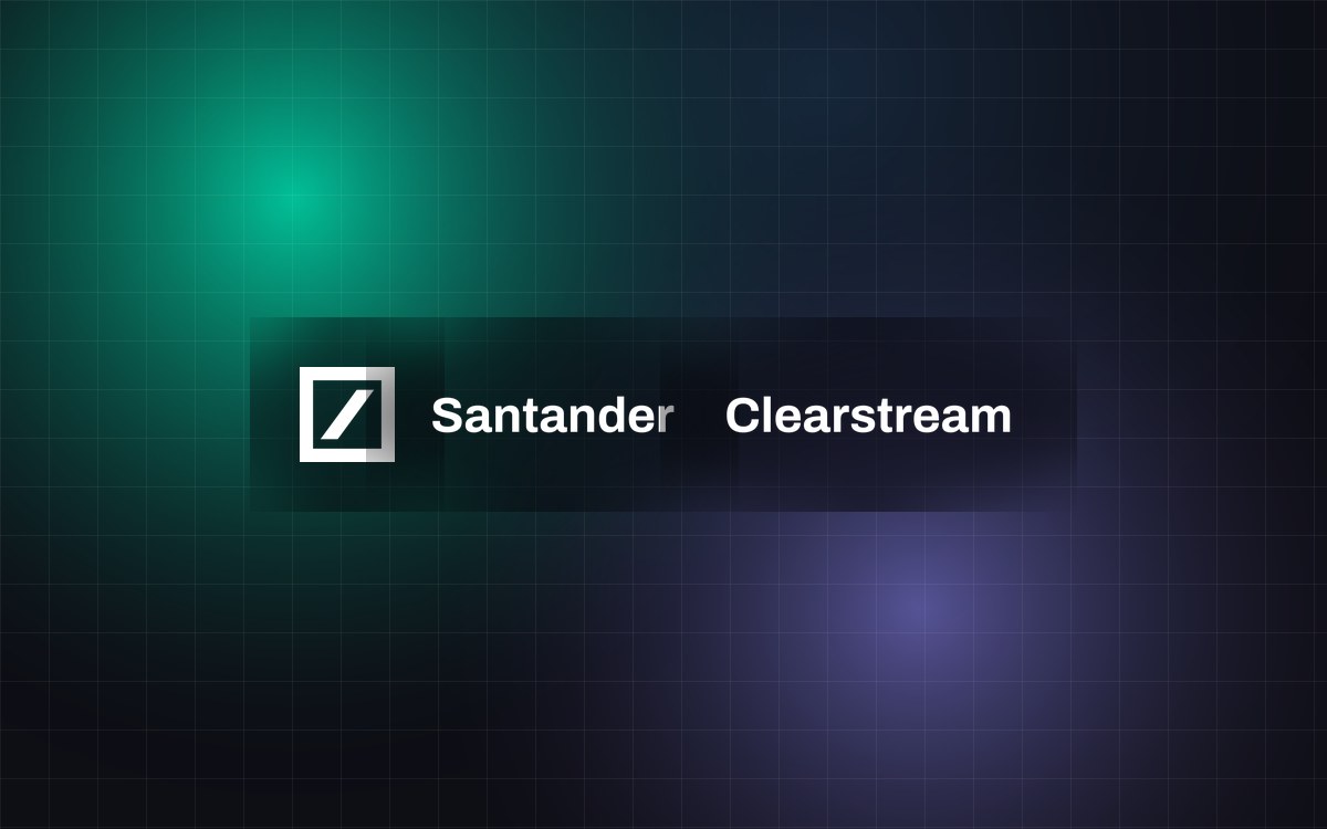 Abstract EMRGNG cover image for a story about Deutsche Bank, Santander, Clearstream
