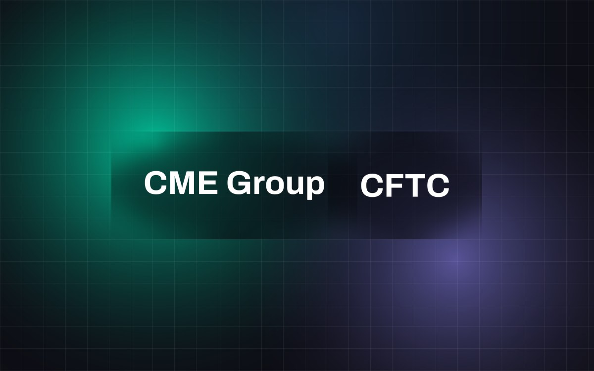 Abstract EMRGNG cover image for a story about CME Group, CFTC